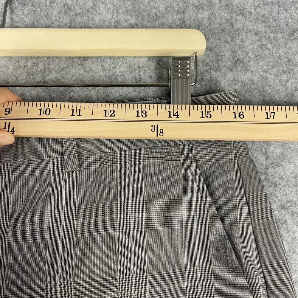 Banana Republic Pants Mens 33/34‎ Gray Glen Check Modern Fit Cotton Career NEW